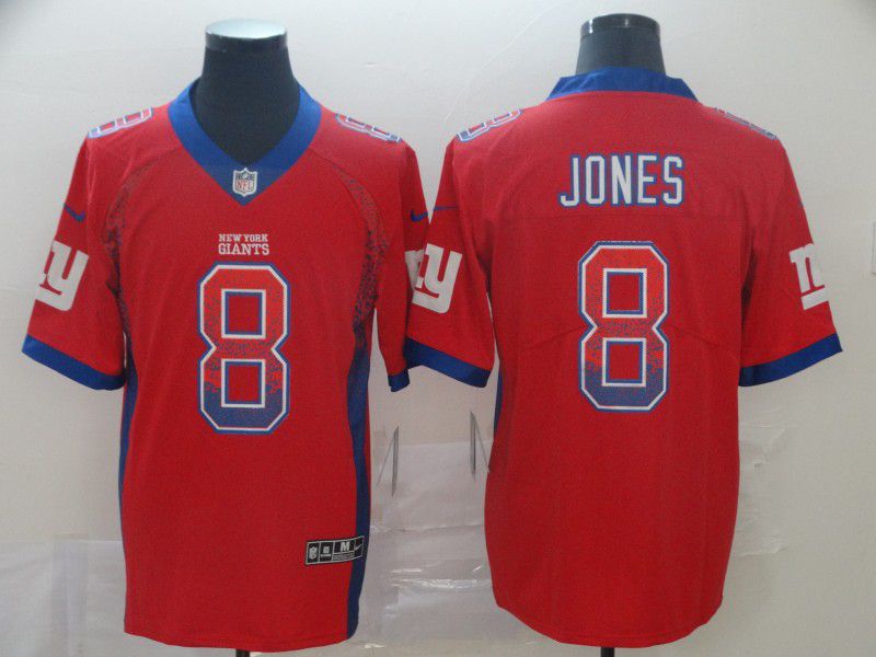 Men New York Giants #8 Jones Red Nike Drift Fashion Color Rush Limited Jersey->new york giants->NFL Jersey